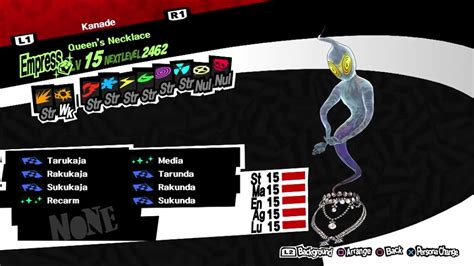 Its stats are a little higher than Regent's. . Queens necklace persona 5